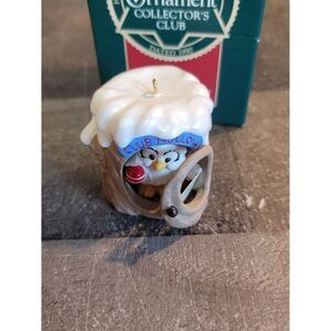 Hallmark Club Hollow 1990 ornament Xmas Decor owl